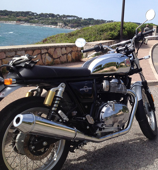 Royal Enfield motorcycle Cannes