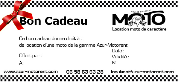 Cadeau Noel location moto