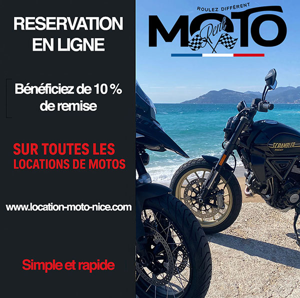 Cannes réservation moto location