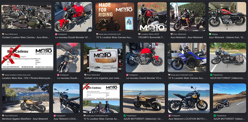 Location moto à la gare de Cannes